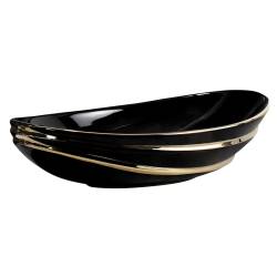UMYWALKA NABLATOWA CERAMICZNA OWALNA LAVI-BL-GL-LN-625 CZARNA LAVI-BL-GL-LN-625