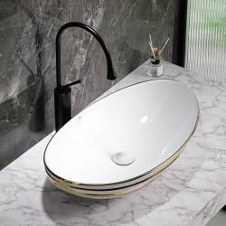 UMYWALKA NABLATOWA CERAMICZNA LAVI-WH-GL-LN-625 BIAŁA LAVI-WH-GL-LN-625