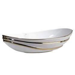 UMYWALKA NABLATOWA CERAMICZNA LAVI-WH-GL-LN-625 BIAŁA LAVI-WH-GL-LN-625