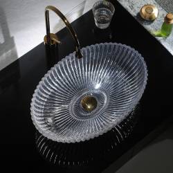 UMYWALKA NABLATOWA SZKLANA OWALNA BRILLANT3-TR-510 TRANSPARENTNA BRILLANT3-TR-510