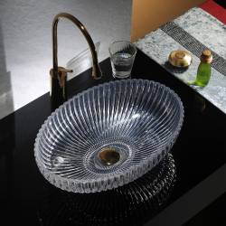 UMYWALKA NABLATOWA SZKLANA OWALNA BRILLANT3-TR-510 TRANSPARENTNA BRILLANT3-TR-510