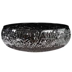 UMYWALKA NABLATOWA SZKLANA OKRĄGŁA CZARNA BRILLANT4-BL-410