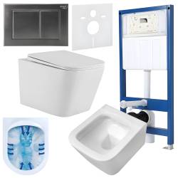 ZESTAW PODTYNKOWY WC STELAŻ HYDROSAN MISKA AQUA-WH-03 PRZYCISK BUTTON-7-CH CHROM