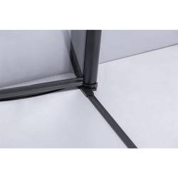 KABINA PRYSZNICOWA KWADRATOWA ZES-BS05C-100 CZARNA 100x100 CM