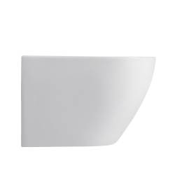 BIDET ŁAZIENKOWY PODWIESZANY WISZĄCY CERAMICZNY OWALNY BIAŁY BID-MIZU-WH 49 CM BID-MIZU-WH