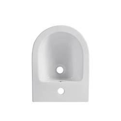 BIDET ŁAZIENKOWY PODWIESZANY WISZĄCY CERAMICZNY OWALNY BIAŁY BID-MIZU-WH 49 CM BID-MIZU-WH