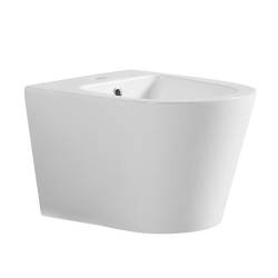 BIDET ŁAZIENKOWY PODWIESZANY WISZĄCY CERAMICZNY OWALNY BIAŁY BID-PRIMA-WH 49 CM BID-PRIMA-WH