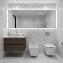 BIDET ŁAZIENKOWY PODWIESZANY WISZĄCY CERAMICZNY OWALNY BIAŁY BID-RAIN-WH 52 CM BID-RAIN-WH