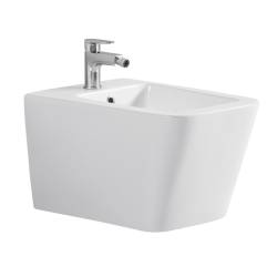 BIDET ŁAZIENKOWY PODWIESZANY WISZĄCY CERAMICZNY OWALNY BIAŁY BID-RAIN-WH 52 CM BID-RAIN-WH