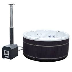 JACUZZI OGRODOWE WANNA SPA580W BIAŁA PERŁA OBUDOWA ANTRACYT 200X200 CM