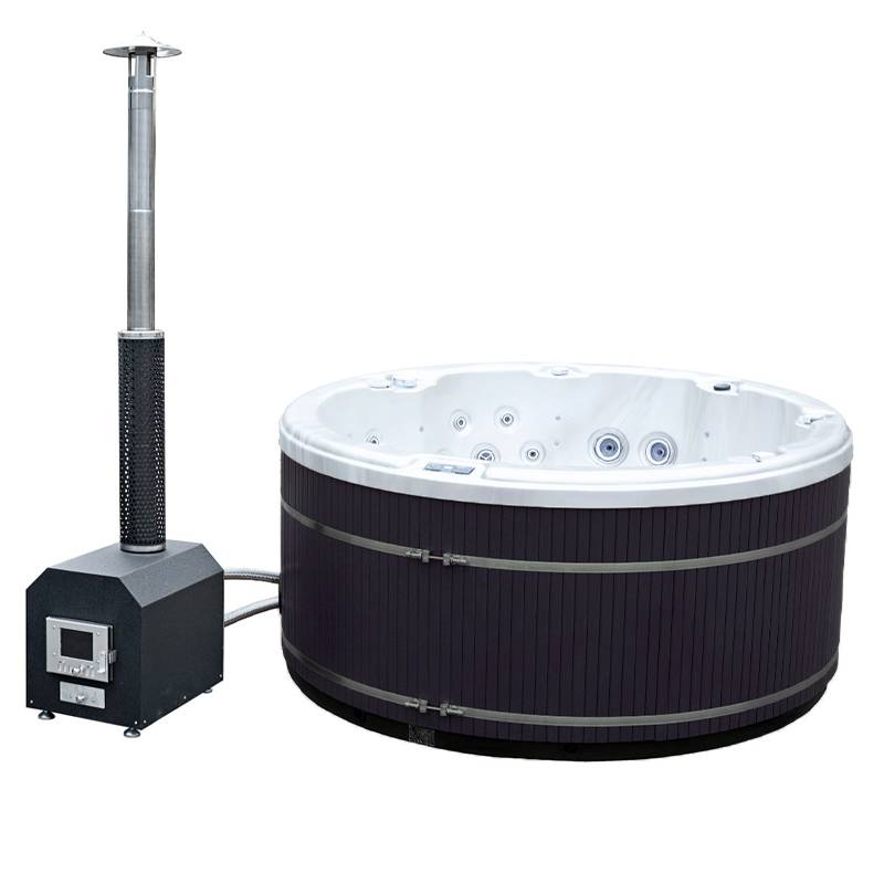 JACUZZI OGRODOWE WANNA SPA580W BIAŁA PERŁA OBUDOWA ANTRACYT 200X200 CM