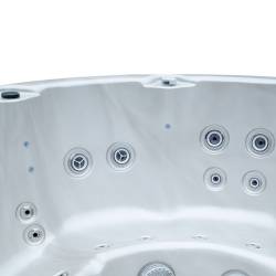 JACUZZI OGRODOWE WANNA SPA580W BIAŁA PERŁA OBUDOWA ANTRACYT 200X200 CM