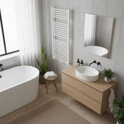 GRZEJNIK ŁAZIENKOWY ŚCIENNY PIONOWY WODNY DRABINKA 120x60 CORSO-WH-1 BIAŁY CORSO-WH-1