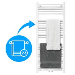 GRZEJNIK ŁAZIENKOWY ŚCIENNY PIONOWY WODNY DRABINKA 120x50 GAMA-WH-2 BIAŁY GAMA-WH-2