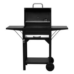 GRILL WĘGLOWY ZAMYKANY OGRODOWY DUŻY Z POKRYWĄ PÓŁKAMI TERMOMETR KOMIN VL18