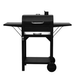 GRILL WĘGLOWY ZAMYKANY OGRODOWY DUŻY Z POKRYWĄ PÓŁKAMI TERMOMETR KOMIN VL18