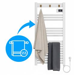 GRZEJNIK ŁAZIENKOWY ELEKTRYCZNY ALUMINIOWY DRABINKA ECO 500W YASUR BIAŁY YASUR-WH
