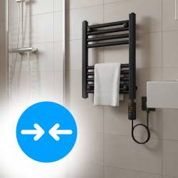 GRZEJNIK ŁAZIENKOWY ELEKTRYCZNY ENERGOOSZCZĘDNY DRABINKA 300W MANAM CZARNY MANAM-BL