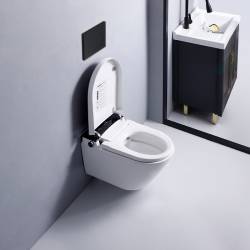ZESTAW PODTYNKOWY WC STELAŻ TOALETA AUTOMATYCZNA DROP-WH PRZYCISK CZARNY MAT ZES-DROP-WH-BL-MAT-2