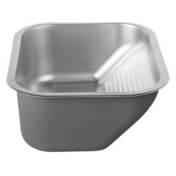 ZLEW GOSPODARCZY STAL NIERDZEWNA JEDNOKOMOROWY ZES-TEON-CH-53X43 ZLEW KUCHENNY SYFON UCHWYTY ZES-TEON-CH-53X43