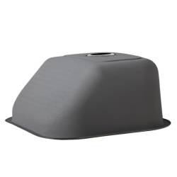 ZLEW GOSPODARCZY STAL NIERDZEWNA JEDNOKOMOROWY ZES-TEON-CH-53X43 ZLEW KUCHENNY SYFON UCHWYTY ZES-TEON-CH-53X43