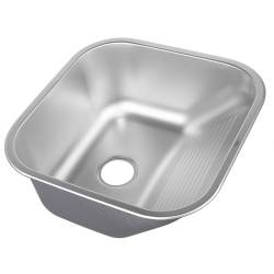 ZLEW GOSPODARCZY STAL NIERDZEWNA JEDNOKOMOROWY ZES-ASTA-CH-45X45 ZLEW KUCHENNY SYFON UCHWYTY 2 GATUNEK ZES-ASTA-CH-45X45