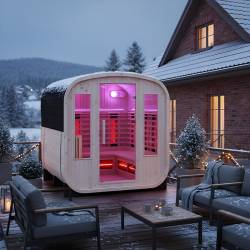 SAUNA OGRODOWA KOMBO FIŃSKA - INFRARED BECZKA NOWY PANEL VANTA-2