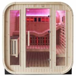 SAUNA OGRODOWA KOMBO FIŃSKA - INFRARED BECZKA MOLDE-A 4-6 OSOBOWA 180x200 CM 2W1 MOLDE-A-2