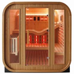 SAUNA OGRODOWA KOMBO FIŃSKA - INFRARED BECZKA MOLDE-A 4-6 OSOBOWA 180x200 CM 2W1 MOLDE-A-2