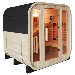 SAUNA OGRODOWA KOMBO FIŃSKA - INFRARED BECZKA MOLDE-A 4-6 OSOBOWA 180x200 CM 2W1 MOLDE-A-2