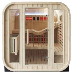 SAUNA OGRODOWA KOMBO FIŃSKA - INFRARED BECZKA MOLDE-A 4-6 OSOBOWA 180x200 CM 2W1 MOLDE-A-2