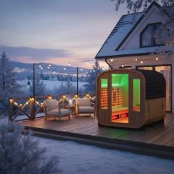 SAUNA OGRODOWA FIŃSKA / INFRARED BECZKA HAMAR 4-6 OSOBOWA 180x200 CM NOWY PANEL HAMAR-2