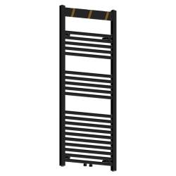 GRZEJNIK ŁAZIENKOWY ŚCIENNY PIONOWY WODNY DRABINKA 120x50 CZARNY YASUR-BL-2