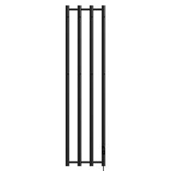 GRZEJNIK ŁAZIENKOWY ELEKTRYCZNY ŚCIENNY PIONOWY 1405X346 CZARNY KASJAN-BL-2
