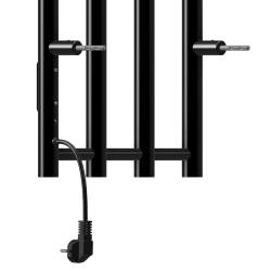 GRZEJNIK ŁAZIENKOWY ELEKTRYCZNY ŚCIENNY PIONOWY 1405X346 CZARNY KASJAN-BL-2