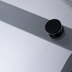 DRZWI PRYSZNICOWE ZES-SH03B-BL-100 CZARNE 95-100 CM 8 MM