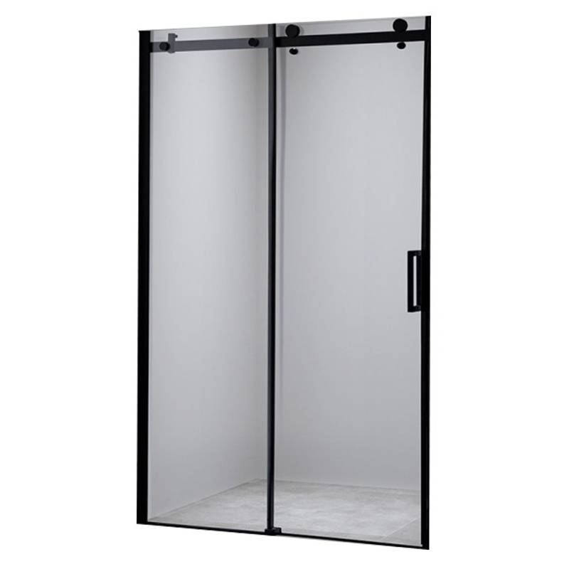 DRZWI PRYSZNICOWE PRZESUWNE DO WNĘKI ZES-SH03C-BL-110 CZARNE 105-110 CM 8 MM