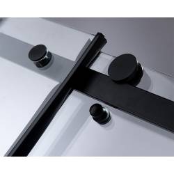 DRZWI PRYSZNICOWE PRZESUWNE DO WNĘKI ZES-SH03D-BL-120 CZARNE 115-120 CM 8 MM
