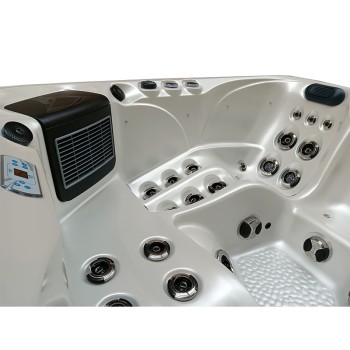 JACUZZI OGRODOWE WANNA SPA344 210x210 Biała perła obudowa szara