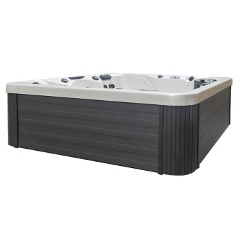 JACUZZI OGRODOWE WANNA SPA345 220x220 biała perła obudowa szara