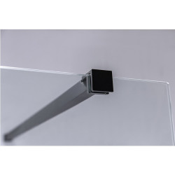 ŚCIANKA PRYSZNICOWA SH07G CZARNA 130 CM 8 MM SH07G-BL-130