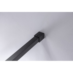 ŚCIANKA PRYSZNICOWA SH07G CZARNA 130 CM 8 MM SH07G-BL-130