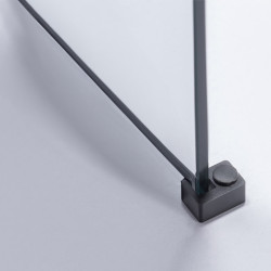 ŚCIANKA PRYSZNICOWA SH07G CZARNA 130 CM 8 MM SH07G-BL-130