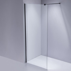 ŚCIANKA PRYSZNICOWA SH07G CZARNA 130 CM 8 MM SH07G-BL-130