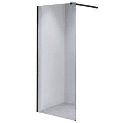 ŚCIANKA PRYSZNICOWA SH07G CZARNA 130 CM 8 MM SH07G-BL-130