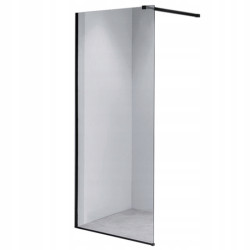 ŚCIANKA PRYSZNICOWA SH07E CZARNA 110 CM 8 MM SH07E-BL-110