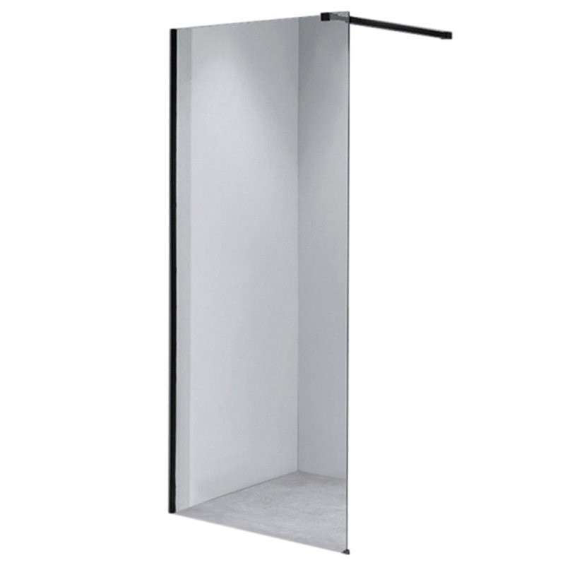 ŚCIANKA PRYSZNICOWA SH07C CZARNA 90 CM 8 MM SH07C-BL-90