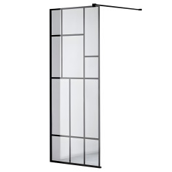 ŚCIANKA PRYSZNICOWA SH05E CZARNA 110 CM 8 MM SH05E-BL-110