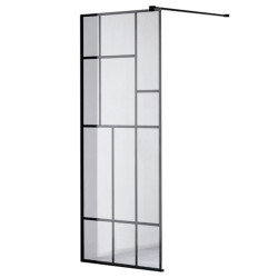 ŚCIANKA PRYSZNICOWA SH05B CZARNA 80 CM 8 MM SH05B-BL-80