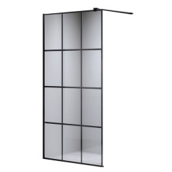 ŚCIANKA PRYSZNICOWA SH04E CZARNA 110 CM 8 MM SH04E-BL-110